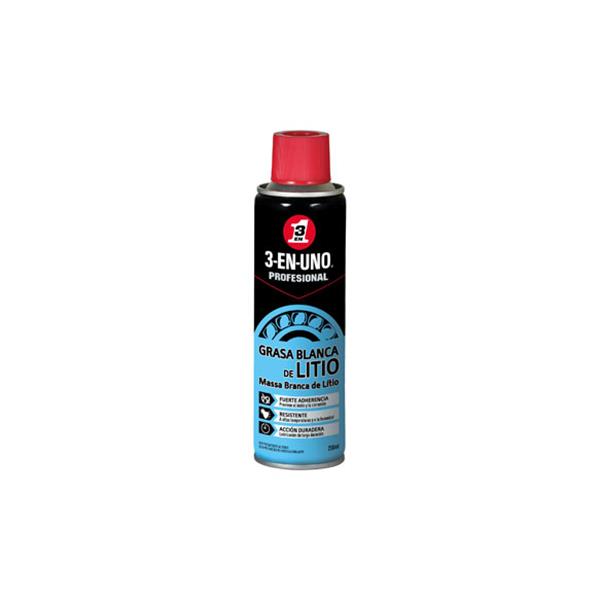 GRASA BLANCA DE LITIO SPRAY 250ML 3 EN 1