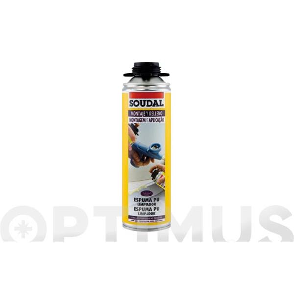 LIMPIADOR DE ESPUMA DE POLIURETANO FRESCA PARA PISTOLA 500ML SOUDAL