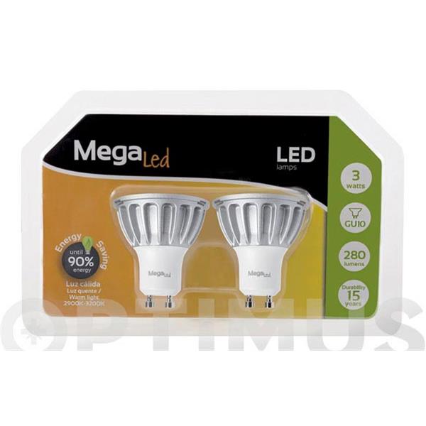 DICROICA ALUM LED 3W-280LM (2UNI) GU-10