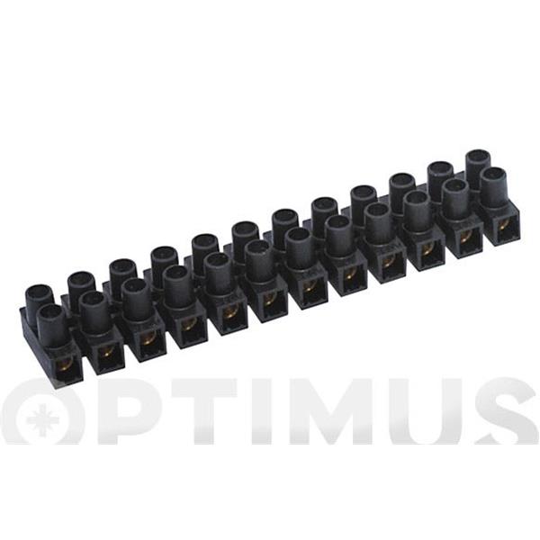 REGLETA CONEXION ELECTRICA HOMOLOGADA 2,5 MM 24A NEGRA 204N FAMATEL