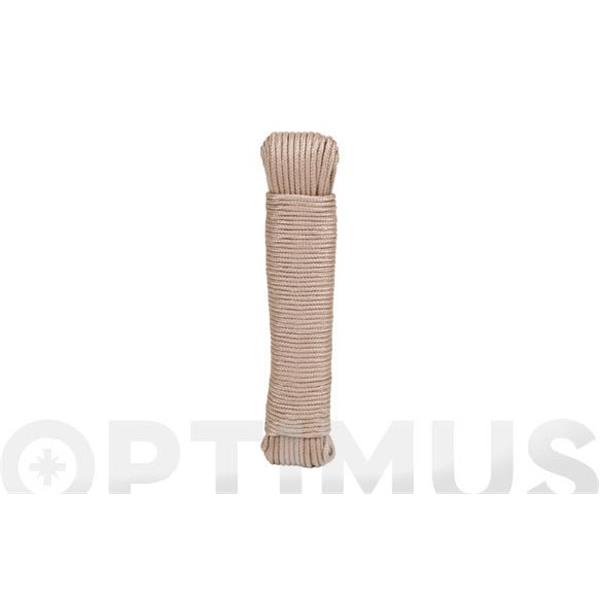 CUERDA POLIPROPILENO TRENZADA CON ALMA &Oslash; 2,5 MM 25 MT CAMEL ROMBULL