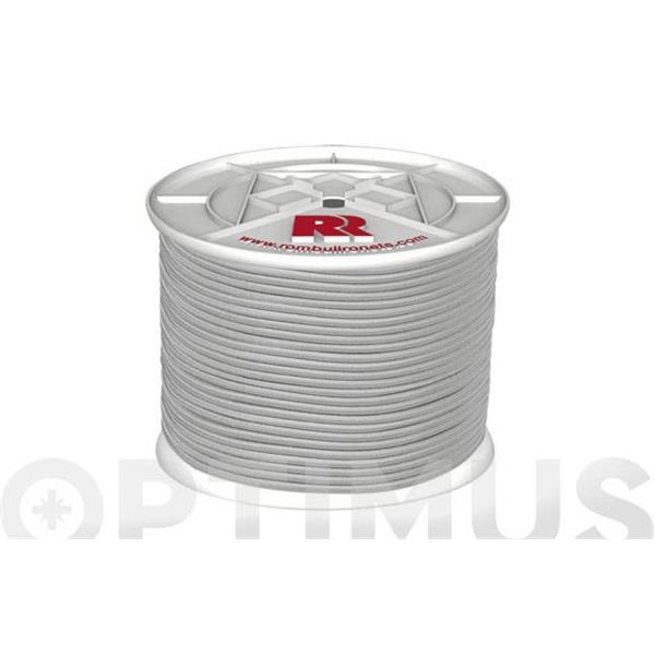 CUERDA ELASTICA POLIESTER / LATEX BLANCA 8 MM 100 MT ROMBULL