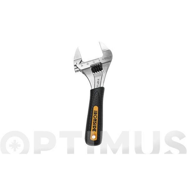 LLAVE AJUSTABLE SUPER APERTURA 34 MM. 6" - 150 MM BOCAS XTRA FINAS, ACERO CROMO VANADIO