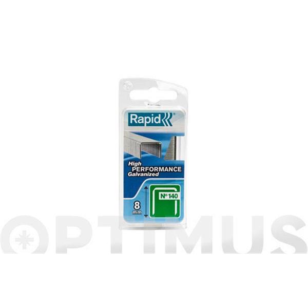 GRAPAS 140/8 MM. ACERO GALVANIZADO 970 UDS RAPID ESPECIAL IRONSIDE