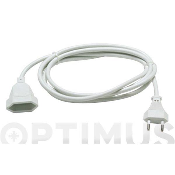 PROLONGADOR CABLE BLANCO 2X1 2 MT BLANCO 10A FAMATEL .