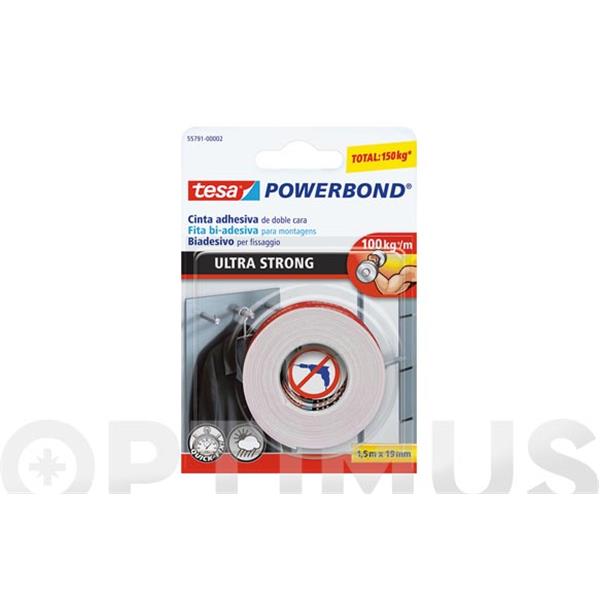 CINTA ADHESIVA DOBLE CARA POWERBOND (1,5M*1,9MM) TESATAPE (REF.55791) 