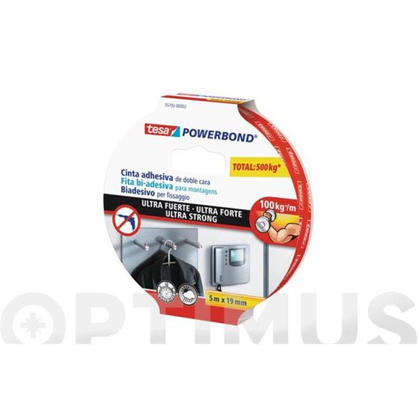 CINTA ADHESIVA DOBLE CARA POWERBOND (5M*19MM) TESA TAPE (REF. 55792)