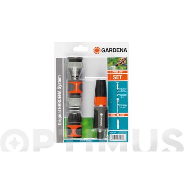 KIT LANZA DE RIEGO 13 - 15 MM. PARA GRIFOS CON ROSCA &frac34;" Y 1" GARDENA 
