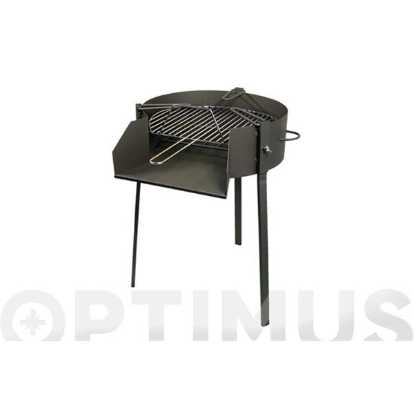 BARBACOA CARBON-LE&Ntilde;A CON PAELLERO DIAMETRO 50 CM ALTURA 75 CM ZORRO