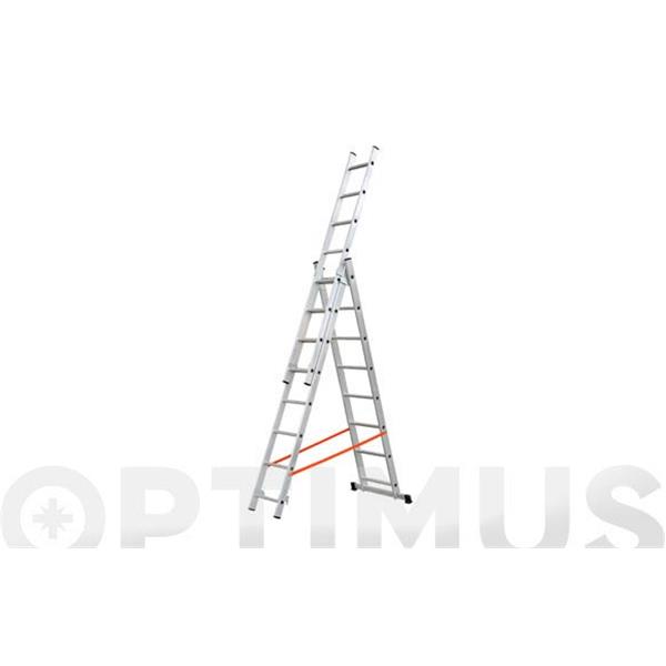 ESCALERA ALUMINIO TRIPLE COMBINADA 3 X 9 PELDA&Ntilde;OS KYLATE 