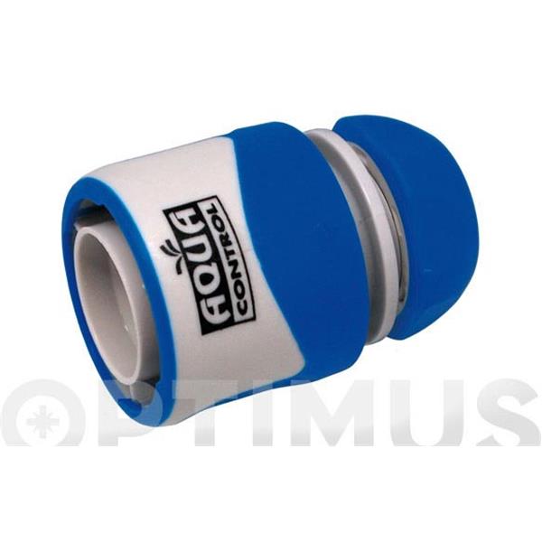 ENLACE RAPIDO PARA MANGUERA HELICOIDAL 10 MM. STOP BICOMPONENTE: ACETAL (POM) Y  CAUCHO ALTADEX