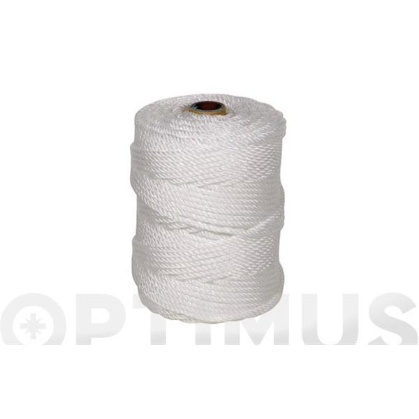 CUERDA POLIETILENO CABLEADA 4 CABOS &Oslash; 6 MM 100 MT BLANCO ROMBULL