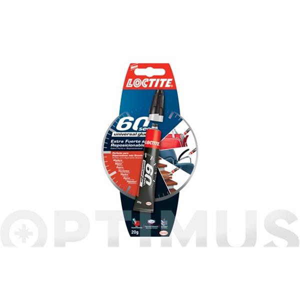 ADHESIVO UNIVERSAL 60 SEGUNDOS 20 GR LOCTITE
