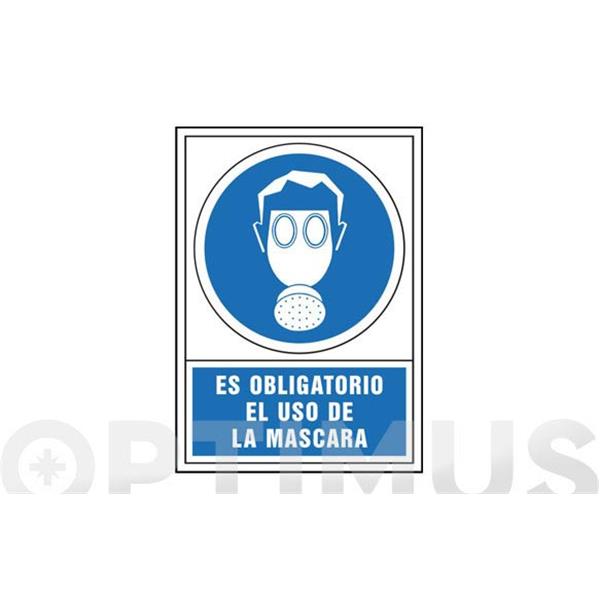 SE&Ntilde;AL OBLIGACION CASTELLANO 490X345 MM-OBLIGATORIO USO DE MASCARA SYS