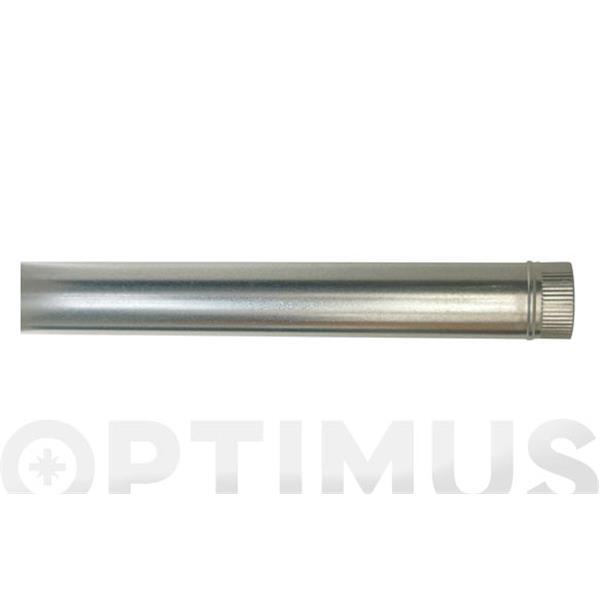 TUBO ESTUFA LISO CHIMENEA &Oslash; 110 MM X 1 MT X 0,50 MM GALVANIZADO