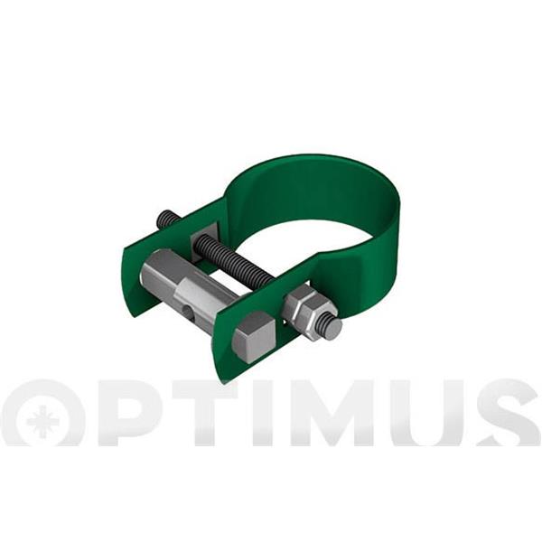 ABRAZADERA POSTE TENSOR PLASTIFICADA &Oslash; 48 MM VERDE