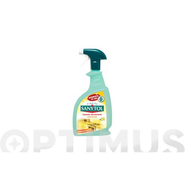 LIMPIADOR DESINFECTANTE COCINAS SIN LEJIA 750 ML C/ PULVERIZADOR SANYTOL .