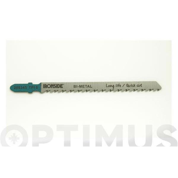 HOJA SIERRA CALAR PARA MADERA T301 CDF 5 UDS RECTO FINO. LOGITUD 115 MM IRONSIDE .