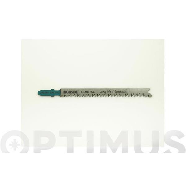 HOJA SIERRA CALAR PARA MADERA (5 UN) T234 XF, CORT LIMPIO, RECTO PRECISION, MAX. 65 MM. LOGITUD 117 MM PARA MADERA IRONSIDE