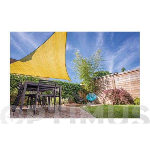 TOLDO VELA SOMBREO POLIETILENO TRIANGULAR 3.6 X 3.6 X 3.6 MT. COLOR TIERRA BOXPLUS