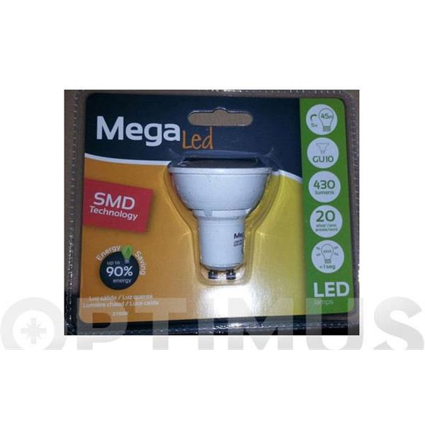 LAMPARA DICROICA SMD LED GU10 5W CALIDA
