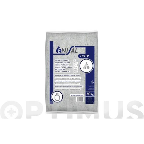 VIDRIO FILTRANTE FINO SACO 20 KG ENISAL 