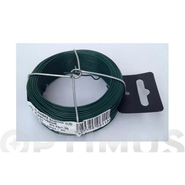 ALAMBRE PLASTIFICADO EN BOBINA 50 MT 1,1/1,6 VERDE SIESA