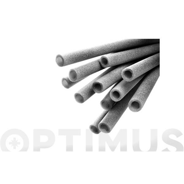 4 TIRAS DE 1 MTR COQUILLA POLIETILENO GRIS (ESPESOR 10MM) DIAM.INT.18MM FUN&GO .