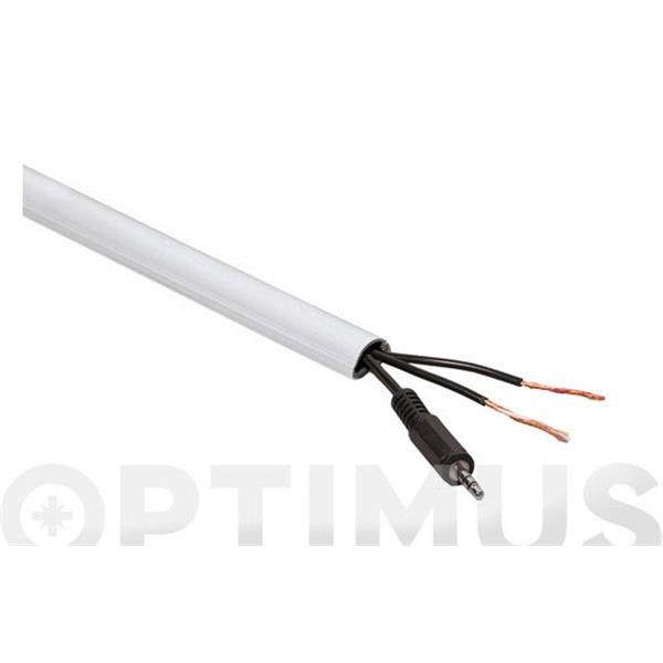 CANALETA SEMICIRCULAR 2 MT. BLANCO 16 X 8 MM 