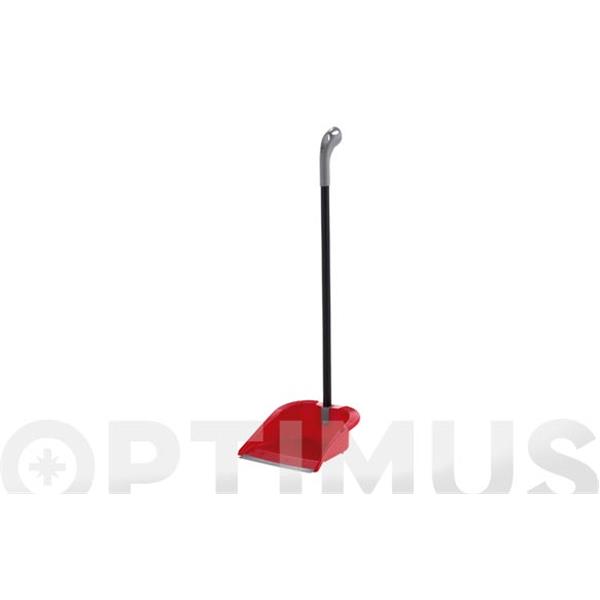 RECOGEDOR CON PALO PLEGABLE PERFIL GOMA ROJO MAYA
