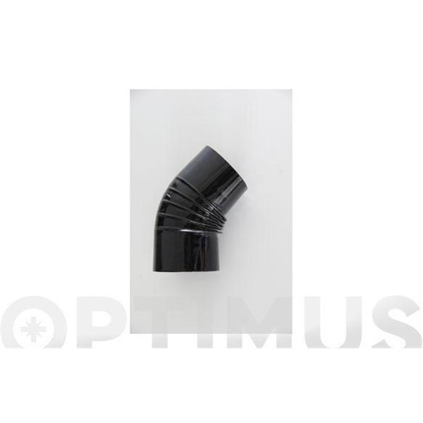 CODO VITRIFICADO NEGRO CHIMENEA &Oslash; 110 MM 45&ordm; FR