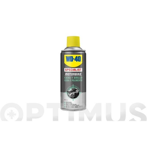 CERA Y BRILLO SPRAY DOBLE ACCION 400 ML SPECIALIST MOTORBIKE WF-40