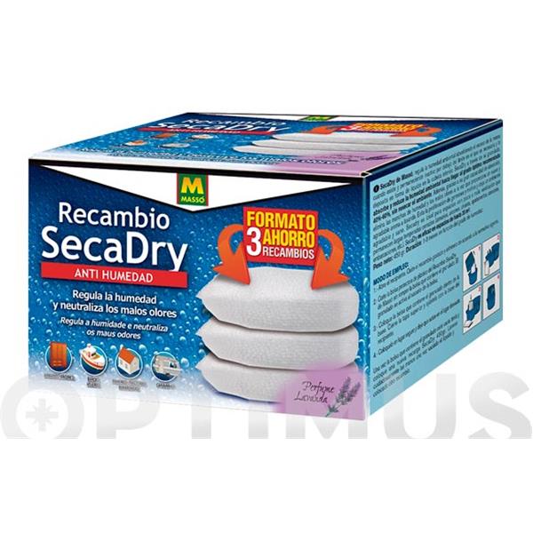 RECAMBIO ANTIHUMEDAD SECADRY 3UNID - 450 GR. MASSO
