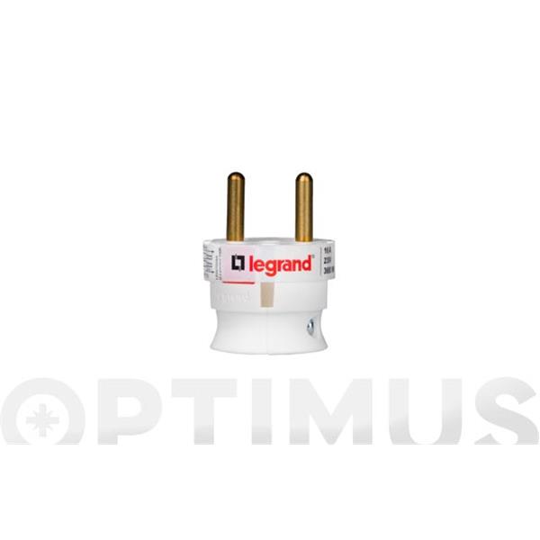 CLAVIJA 10/16 AMP. SALIDA LATERAL TRASMUEBLE BLANCA LEGRAND