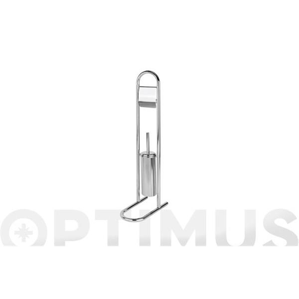 PORTAROLLO PAPEL HIGIENCIO Y ESCOBILLERO  WC INOX