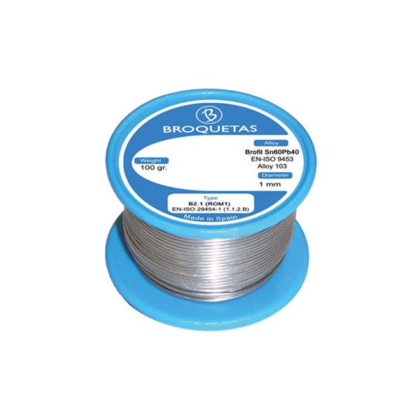 HILO DE SOLDAR BROFIL 60SN/ 40PB &Oslash; 1 MM 100 GR CON FLUX