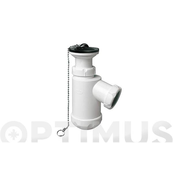 SIFON BOTELLA EXTENSIBLE CORTO HORIZONTAL CON  VALVULA BIDE O BA&Ntilde;O S-61 1-1/2" JIMTEN