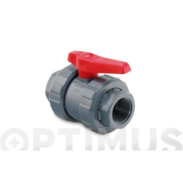 VALVULA BOLA ROSCADA 1.1/4" PVC