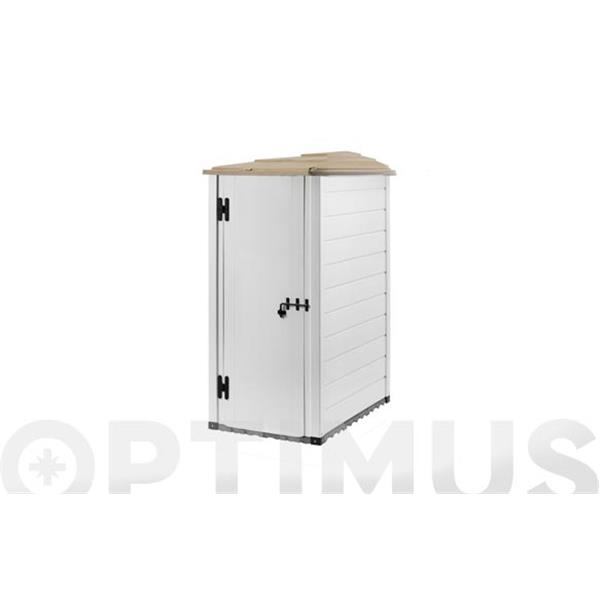 ARMARIO RESINA BALCON PUERTA REVERSIBLE BEIGE/TAUPE QF+