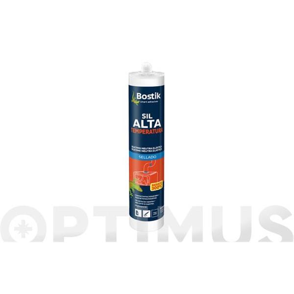 SILICONA PARA ALTAS TEMPERATURAS (HASTA 300&ordm;C) NEGRO EN CARTUCHO 280ML BOSTIK