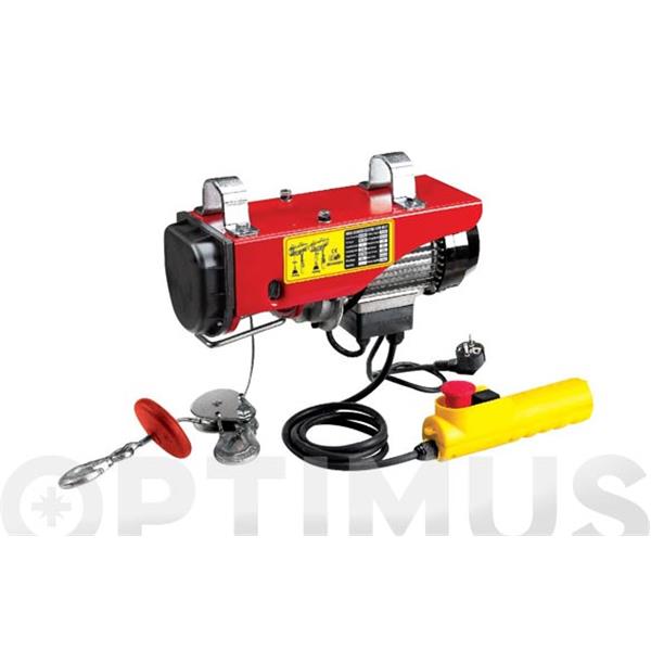 POLPASTO ELEVADOR CON CABLE DE 9 MT.  250/500 KG 1020 W CEVIK