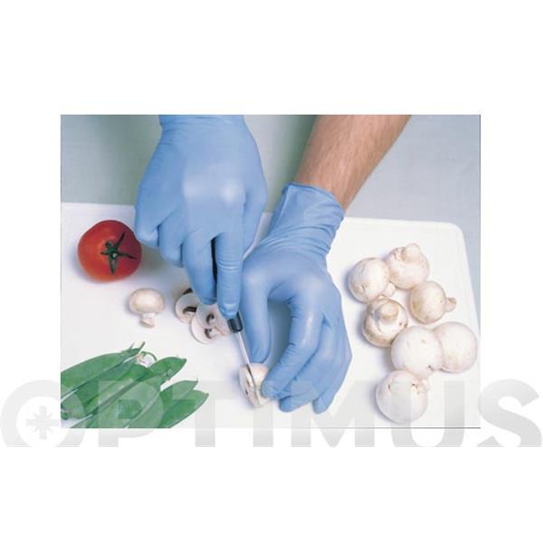 GUANTE DESECHABLE NITRILO AZUL SIN POLVO 100 UDS TALLA - M SANICEN