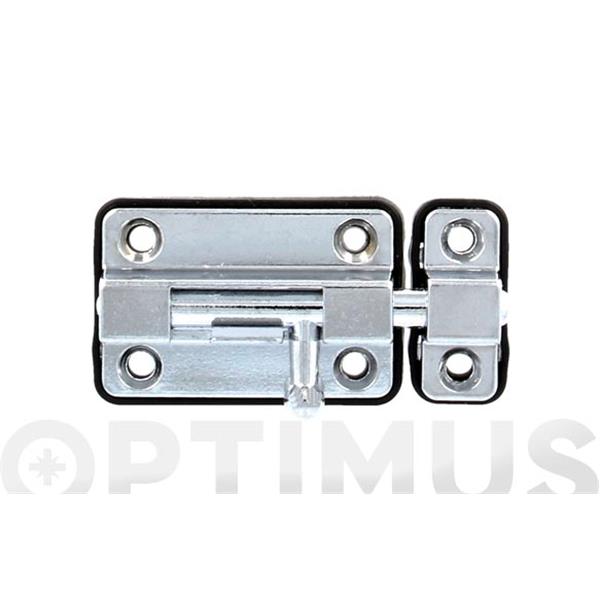 CERROJO PASADOR BASE PLASTICO MOD.383 38 X 34 MM CROMADO BRILLO AMIG