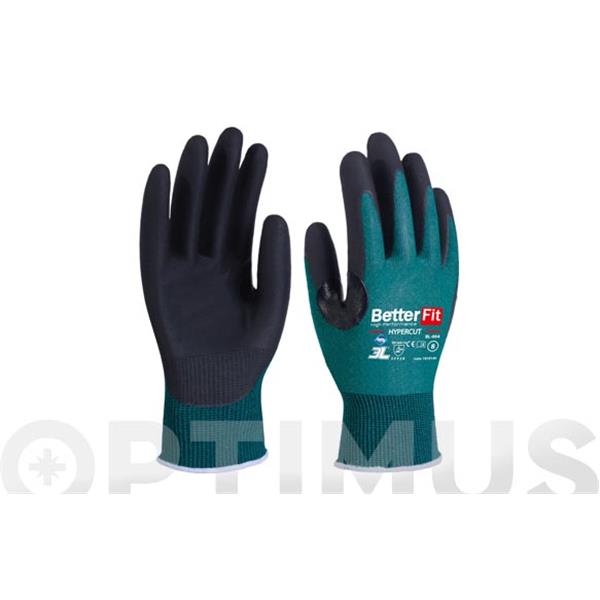 GUANTE BETTER FIT HYPERCUT CON REFUERZO PROTECCION TALLA 9 NITRILO EN PALMA