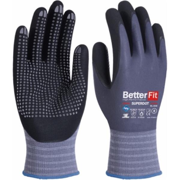 GUANTE BETTER FIT SUPERDOT CON PROTECCION TERMICA TALLA 9 NITRILO FOAM EN PALMA