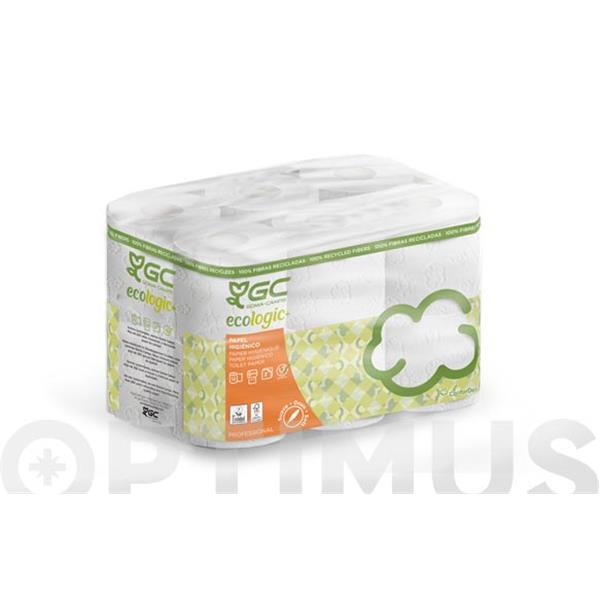 PAPEL HIGIENICO DOMESTICO 22.4 MT 108 ROLLOS 2 CAPAS RECICLADO
