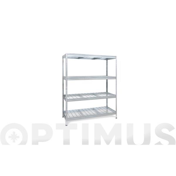 ESTANTERIA METALICA GALVANIZADA BALDAS REJILLA 4 BALDAS 180X150X60 CM ARANIA