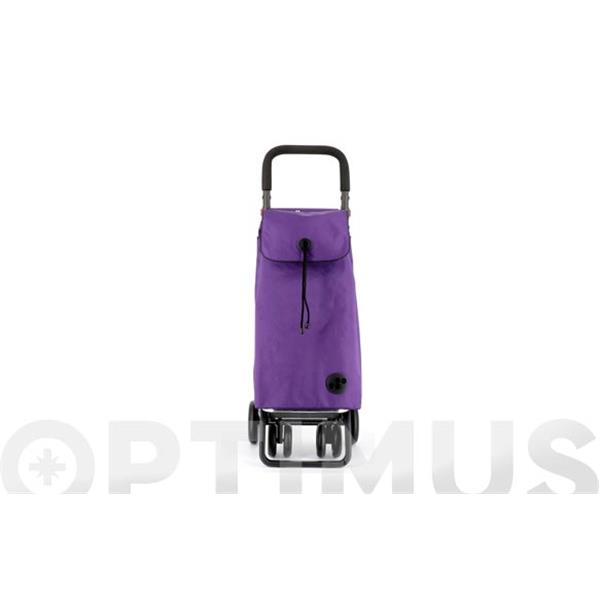 CARRO COMPRA 4 RUEDAS GIRATORIAS MANGO GRADUABLE LILA ROLSER