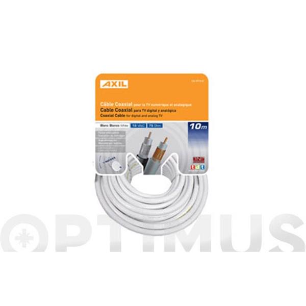 CABLE ANTENA COAXIAL TV 19VAT-C BLANCO 50 MT AXIL