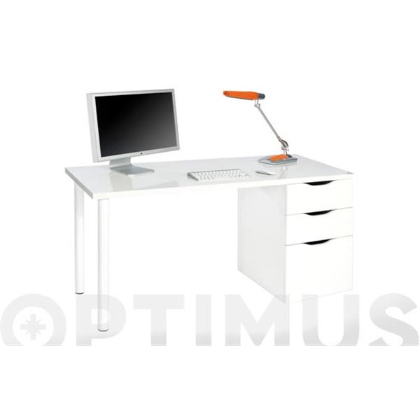MESA ORDENADOR REVERSIBLE BLANCO ARTIK 74 X 138 X 60 CM